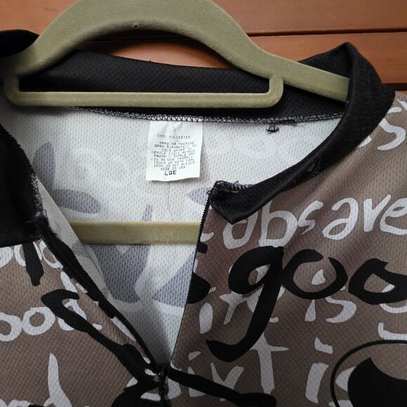 Precaryous Cycling Jersey Mens L Dirt Is Good Brown Black Zip - Picture 8 of 13